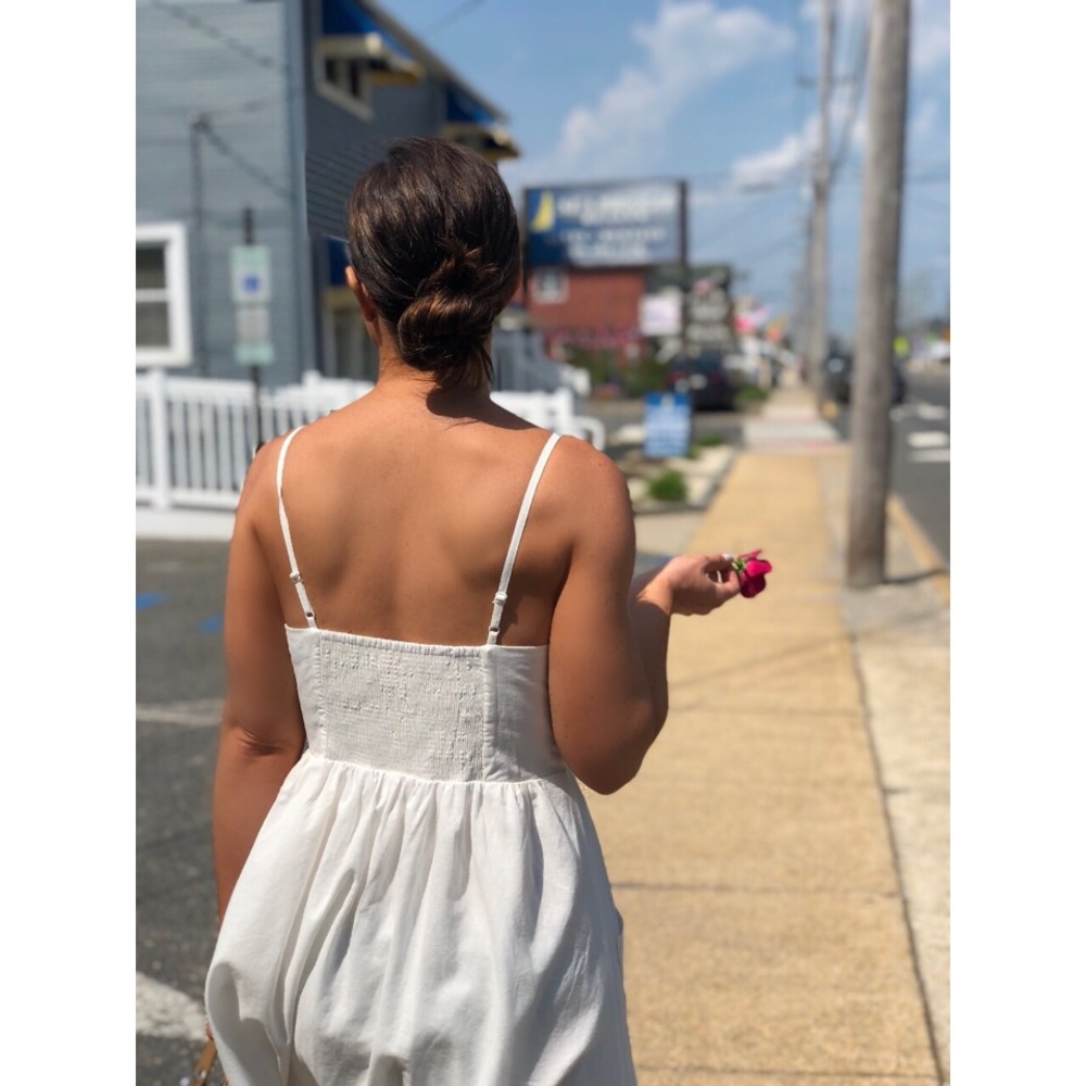🆕Demi Ivory Button Front Linen Midi Dress - Picture 2 of 6